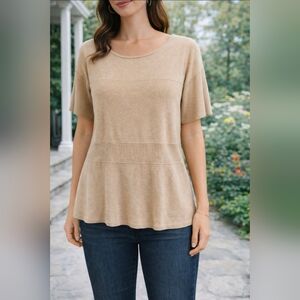 Elegant Beige Women's Top